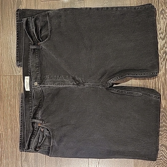 Abercrombie & Fitch Black Flare Jeans 22/36 Long Tall - Picture 2 of 7